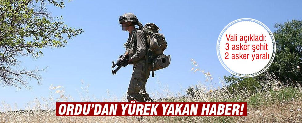 Ordu'da PKK'nın saldırısında 3 asker şehit oldu