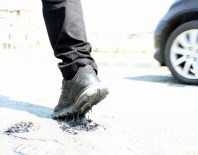 Tekirdağ'da Asfalt Eridi