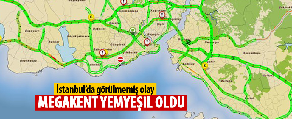 İstanbul trafiğinde görülmemiş olay!