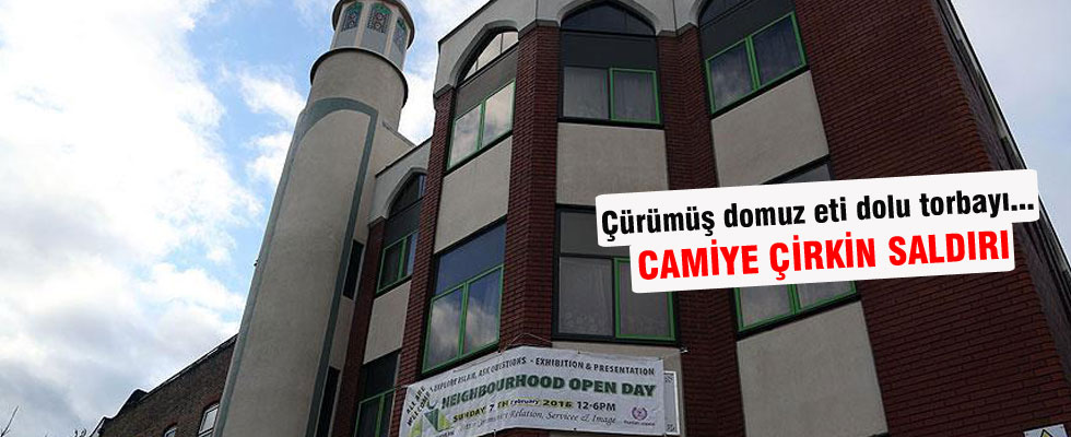 Londra'da camiye çürümüş domuz eti atıldı