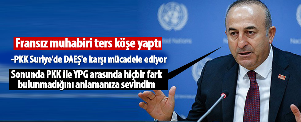 Çavuşoğlu, Le Monde muhabirini ters köşe yaptı