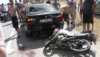 Otomobil Motosikletle Çarpıştı Açıklaması 2 Yaralı