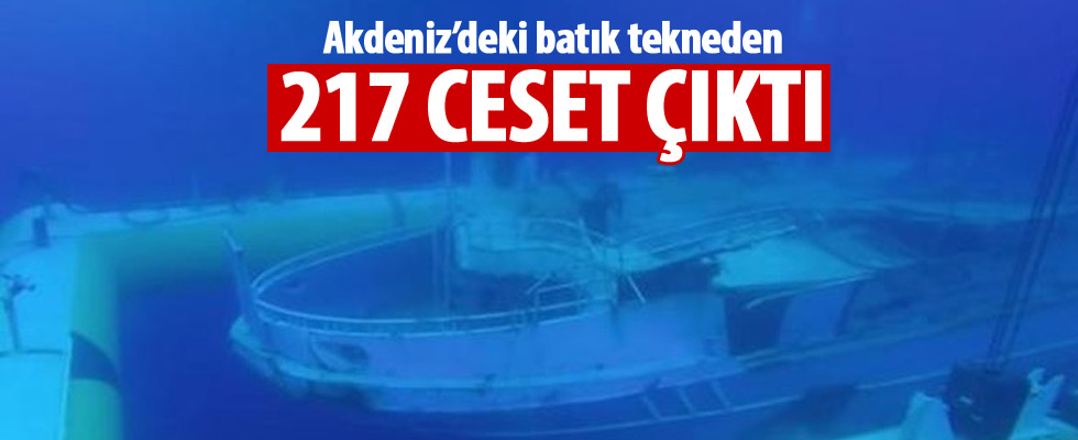 Akdeniz'deki batık tekneden 217 ceset çıkarıldı