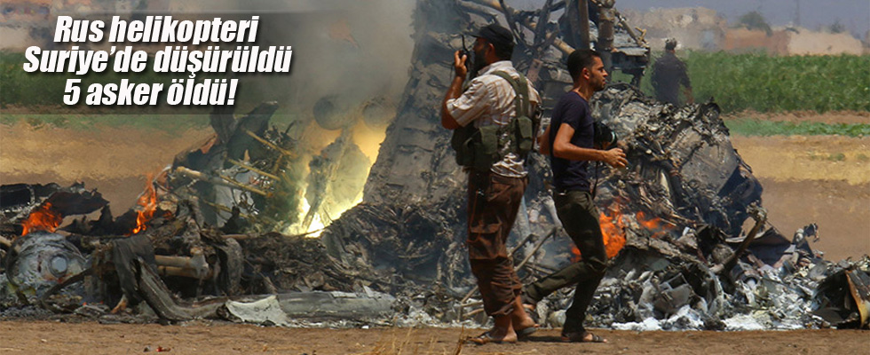 Suriye'de Rus helikopteri düşürüldü
