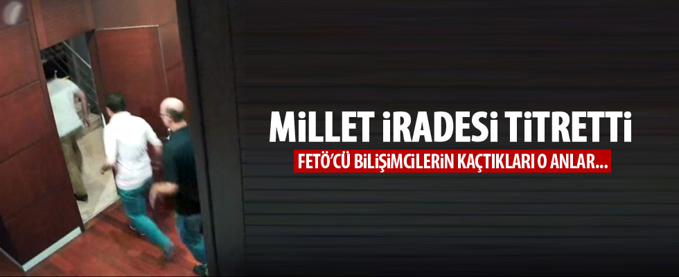 TRT'ye getirilen 5 bilişim uzmanının kaçışı kamerada