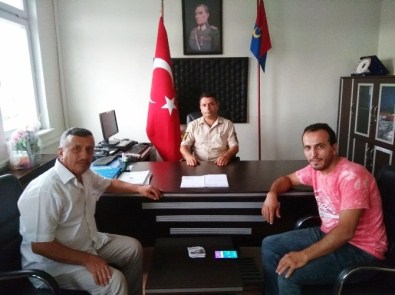 Gazetecilerden İlçe Jandarma Komutanı Hakan Özgül'e 'Hayırlı Olsun' Ziyareti