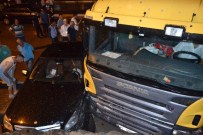 Karşı Şeride Geçen TIR Otomobili Biçti Açıklaması 2 Yaralı