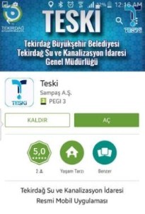 TESKİ'nin Mobil Uygulaması Hizmete Açıldı