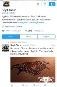 CHP'li Seyit Torun'un twitter hesabı hacklendi