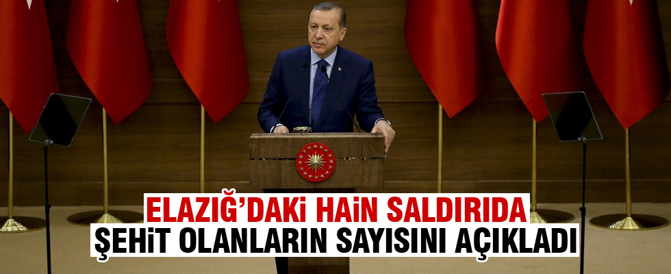 Cumhurbaşkanı Erdoğan Elazığ'daki saldırıyla ilgili açıklamalarda bulundu