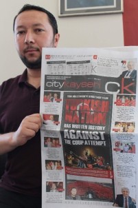 Cumhurbaşkanı'nın Çağrısına Uydu, Darbe Girişimini İngilizce Gazeteyle Anlattı