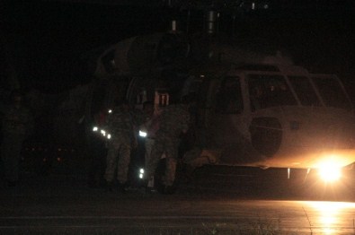 Çatışmada Ağır Yaralanan Asker, Helikopterle Erzurum'a Getirildi