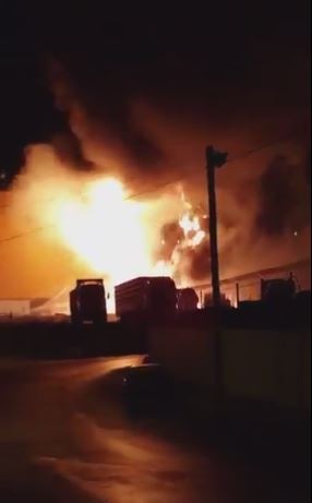 Bandırma'da korkutan yangın