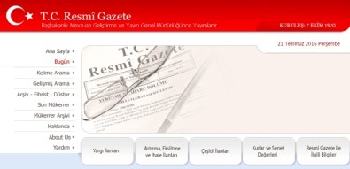 526 Hakim Ve Savcı Adayının Atanması Kararı Resmi Gazete'de