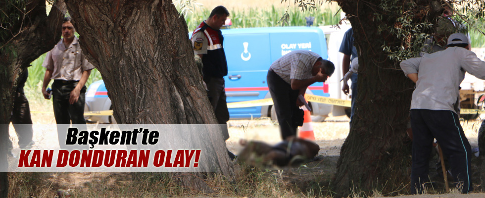 Başkent'te dereye atılmış erkek cesedi bulundu