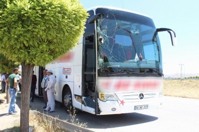 Sivas'ta Yolcu Otobüsü İle Traktör Çarpıştı Açıklaması 4 Yaralı