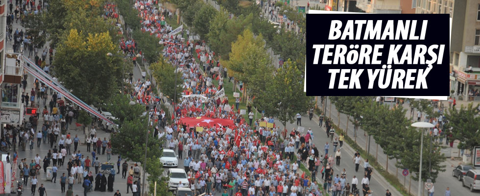 Batman'da 'teröre lanet kardeşliğe davet' yürüyüşü