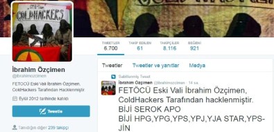 Tutuklanan Eski Vali'nin Twitter Hesabı PKK'lıların Eline Geçti