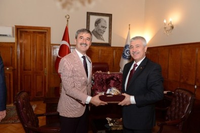 Başkan Şirin'den EÜ Rektörü Hoşcoşkun'a Ziyaret