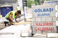 KALDIRIM ÇALIŞMASI - Gölbaşı'nda Kaldırımsız Sokak Kalmayacak