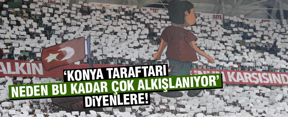 Konyaspor taraftarından anlamlı koreografi