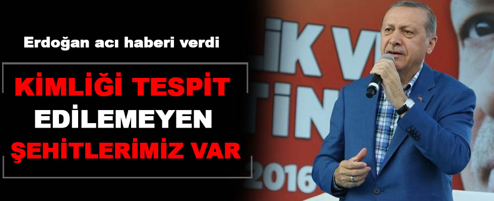 Cumhurbaşkanı Erdoğan acı haberi Gaziantep'de verdi