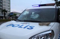 Samsun'da Polis Aracına Taş Atan Kadın Gözaltına Alındı