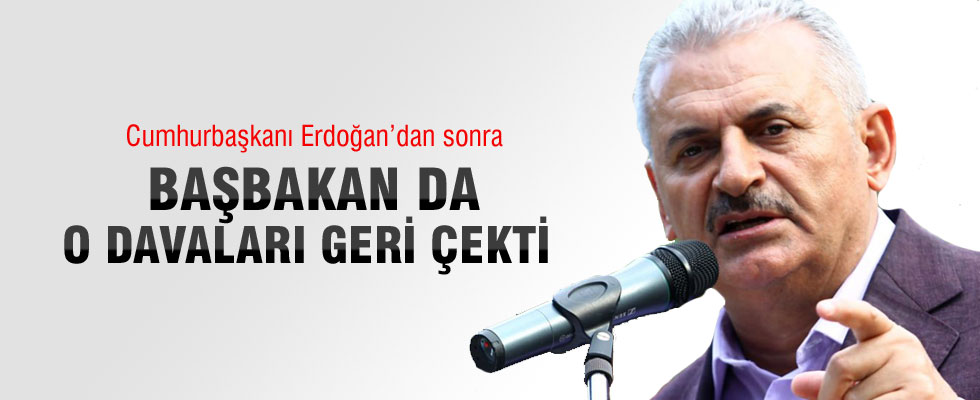 Başbakan Yıldırım bin 500 davayı geri çekti