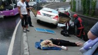 İLK YARDIM - İstanbul'da dehşet! Rus sürücü refüje girdi