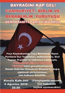 Foça'da Darbe Girişimine Karşı Yürüyüş Yapılacak