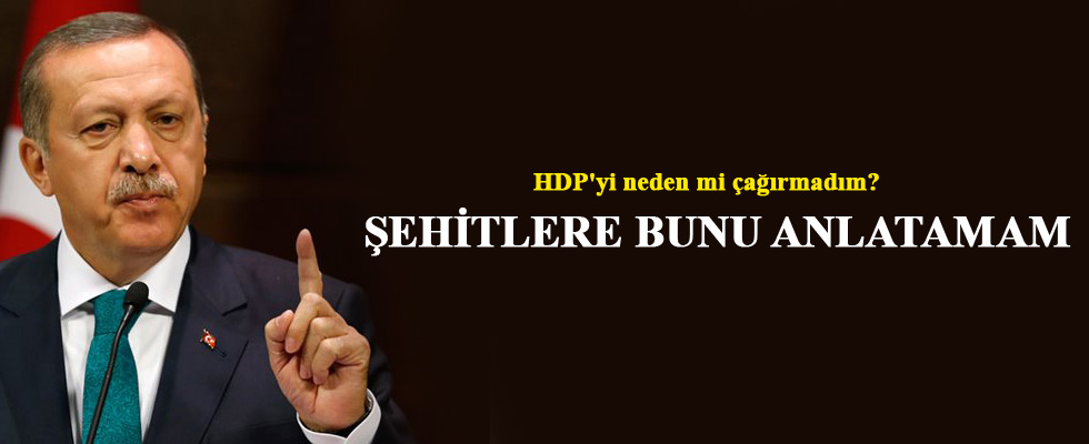 Erdoğan HDP'yi neden çağırmadığını açıkladı