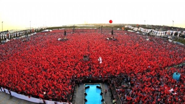Yenikapı miting alanı havadan görüntülendi