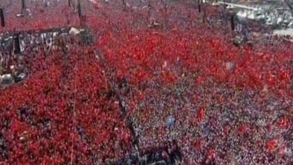 Yenikapı miting alanı havadan görüntülendi