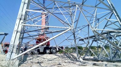 Lapseki'de Elektrik İletim Hattı Çalışmaları