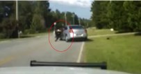 GEORGIA - Kadın Sürücü Polisi Böyle Sürükledi