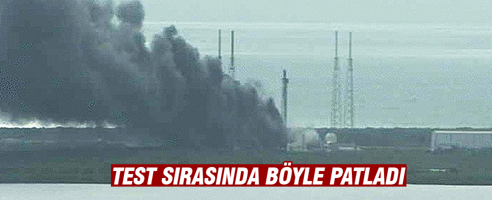 Spacex Falcon 9 roketi testi sırasında patlama