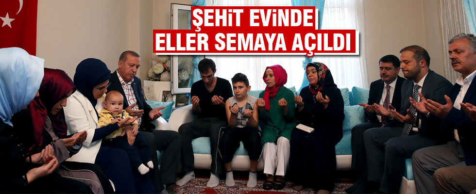 Cumhurbaşkanı Erdoğan'dan şehit ailelerine ziyaret