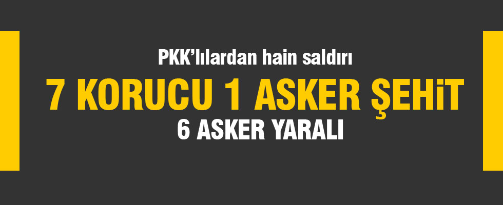 PKK'lılar koruculara saldırdı