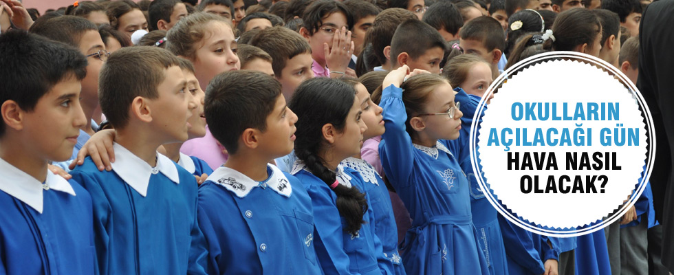 Bakan Eroğlu, okulların açılacağı 19 Eylül Pazartesi günü yurt genelindeki hava durumunu açıkladı