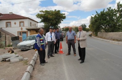 İncesu Belediyesi Yaya Kaldırımı Çalışmalarına Başladı