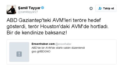 Milletvekili Şamil Tayyar'dan ABD'ye ayar!