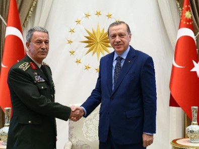 Cumhurbaşkanı Erdoğan Orgeneral Akar'ı kabul etti
