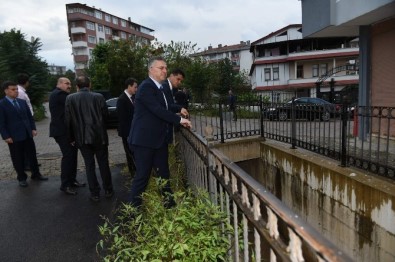 DSİ Genel Müdürü Murat Acu, Sel Felaketinin Yaşandığı Trabzon'un Beşikdüzü İlçesinde İncelemelerde Bulundu