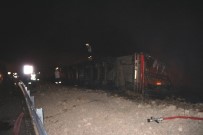 Mut'ta Devrilen TIR Alev Alev Yandı Açıklaması 2 Ölü