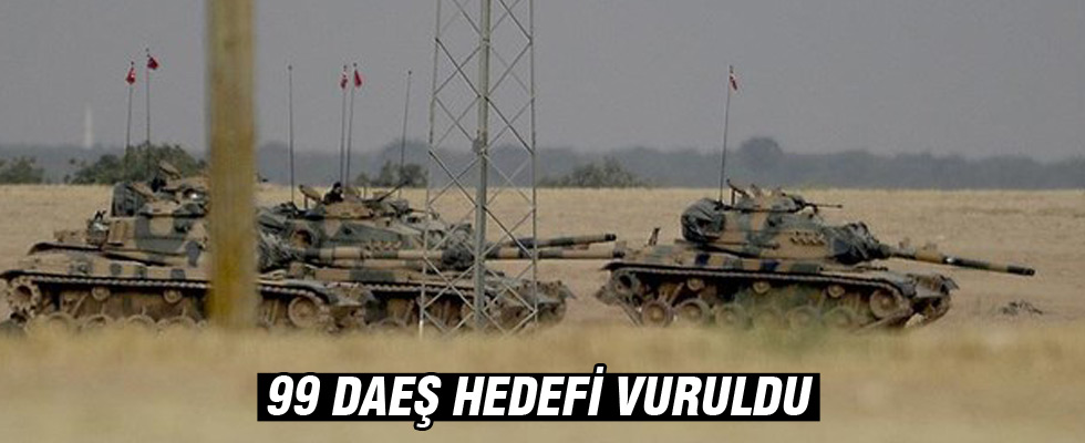 99 DAEŞ hedefi vuruldu