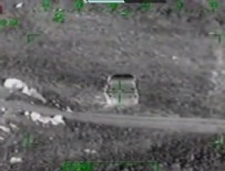 TABUR KOMUTANLIĞI - Bomba yüklü araç ATAK helikopteriyle böyle imha edildi