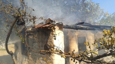 Edremit'te Bağ Evinde Çıkan Yangın Korkuttu