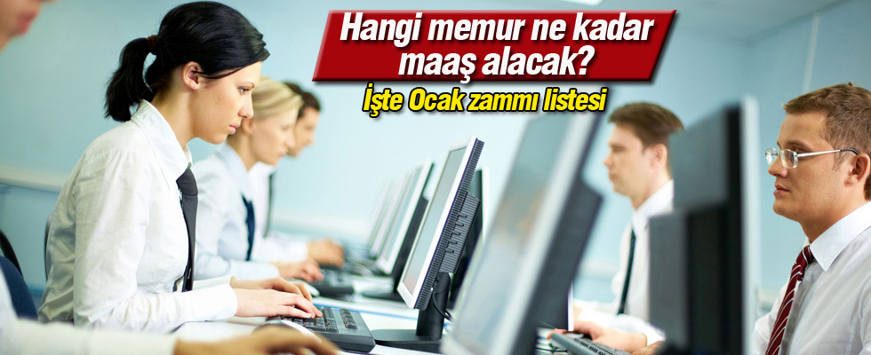 Memurların Ocak maaşları belli oldu