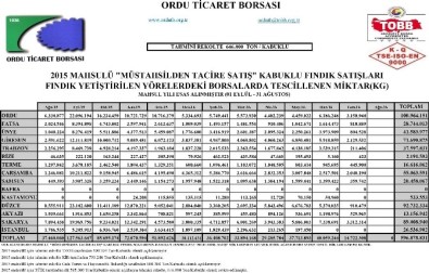 Geçen Sezon Pazara 600 Bin Ton Fındık İndi