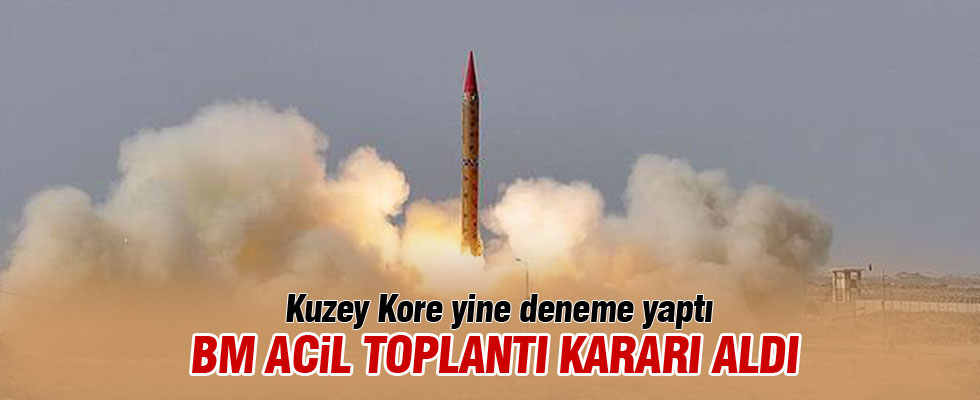 Kuzey Kore füze denedi! BM acil toplanıyor..